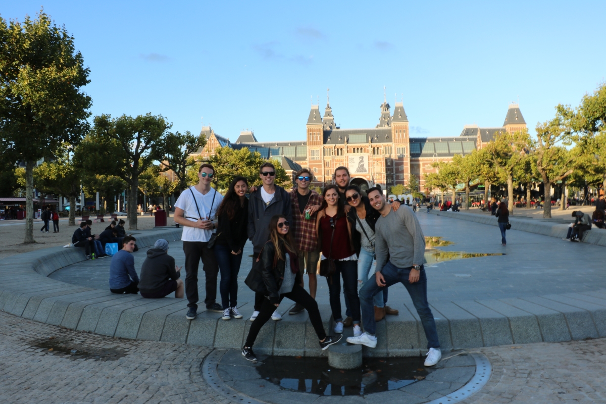 Amsterdam is a great place to travel with a group of friends.  For most cities I would recommend to only travel with a few people, but for Amsterdam I'd say the more the merrier!                               